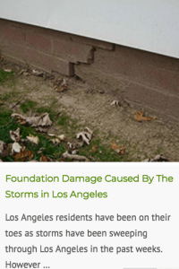 water damaged foundation