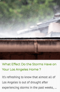 Effect of storms on your LA home blog post